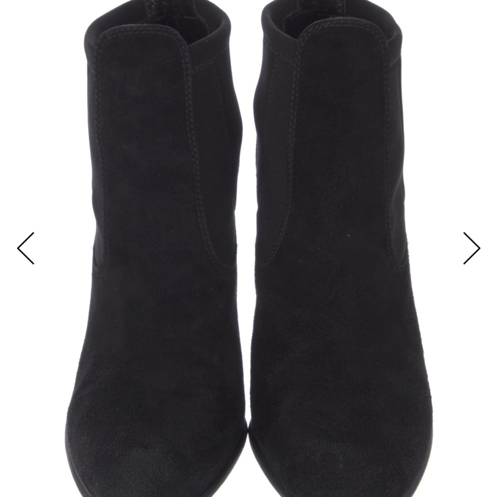 Stuart Weitzman Black Suede Ankle Booties